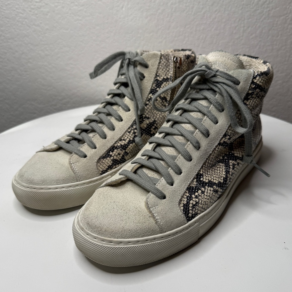 P448 Python Star Snakeskin Print Mixed Material H… - image 1